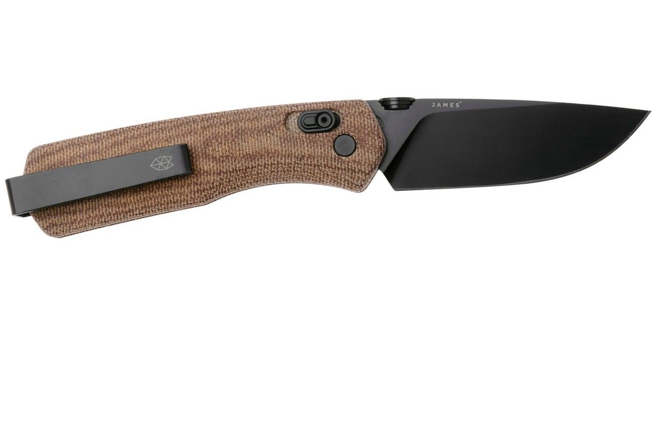The James Brand The Carter, tan micarta, black zakmes KN108140-00