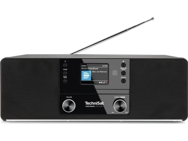 TechniSat DigitRadio 370 CD IR - Audiosystem - 2 x 5 Watt - sort