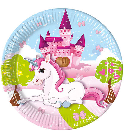 Decorata Party Pappteller - 8er-Pack - 23 cm - Unicorn