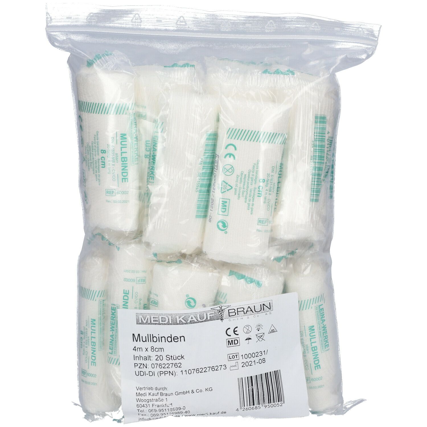 Mullbinden 8 cm x 4 m