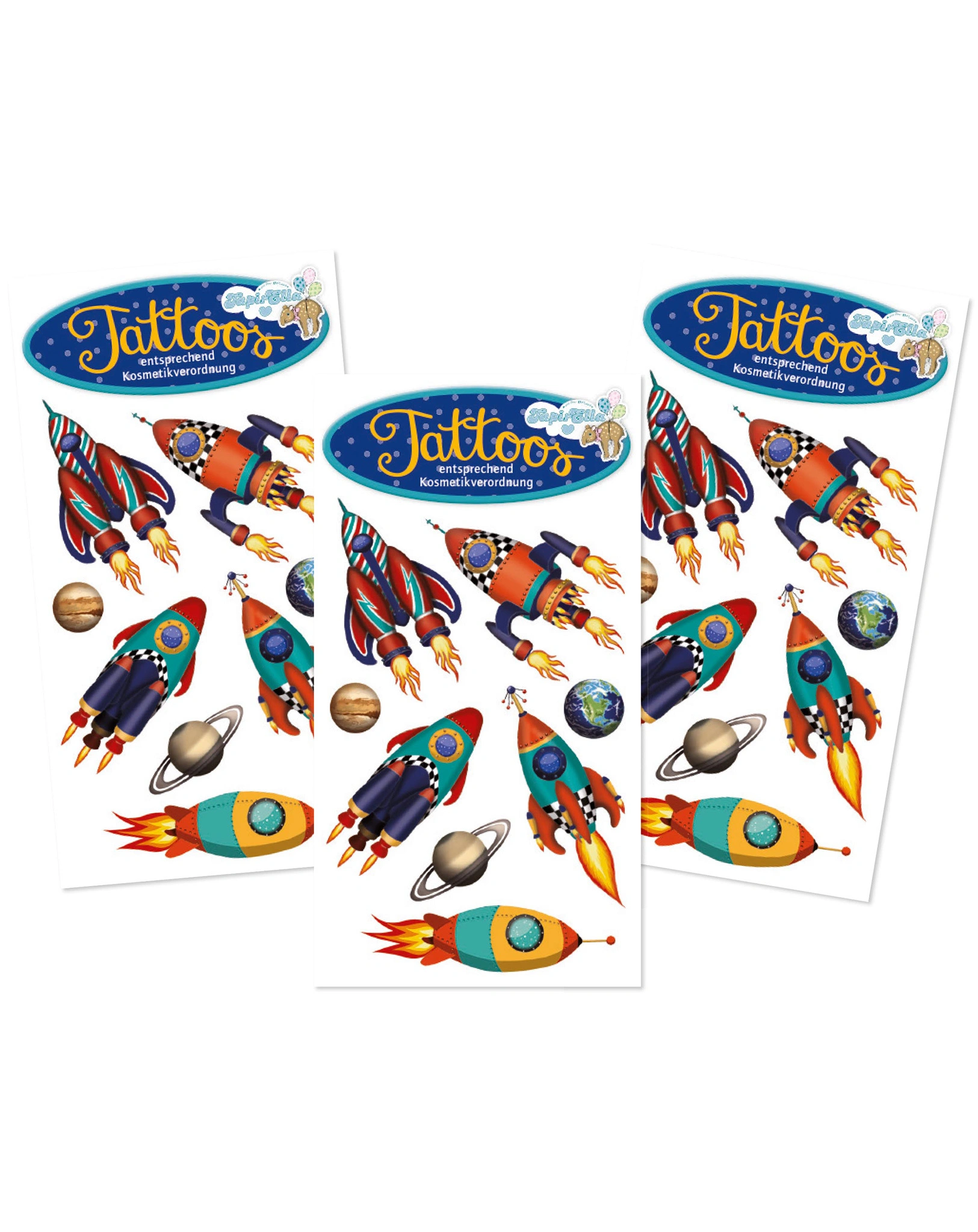 Tattooset TAPIRELLA RAKETE 3-teilig