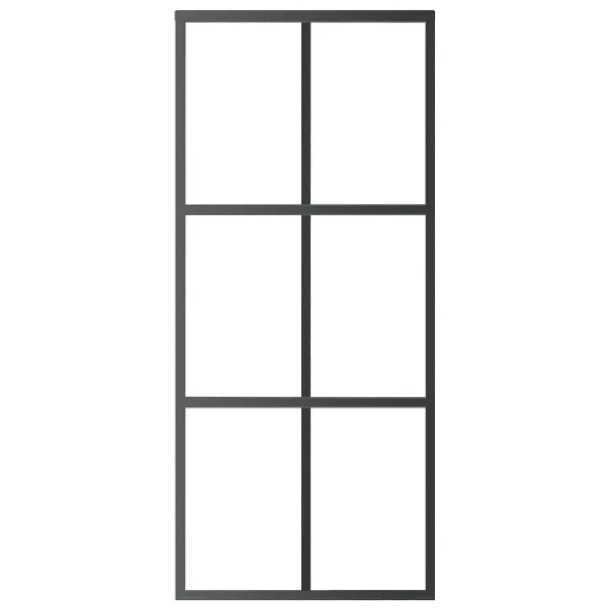 vidaXL Porte coulissante en verre ESG/Aluminium - 90x205 cm