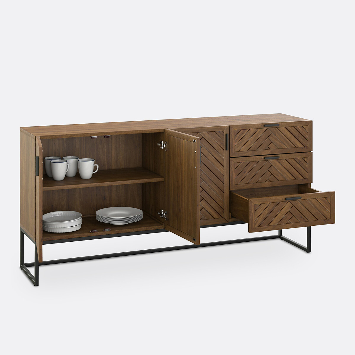 LA REDOUTE INTERIEURS<br>Aparador com 3 portas e 3 gavetas NOTTINGHAM