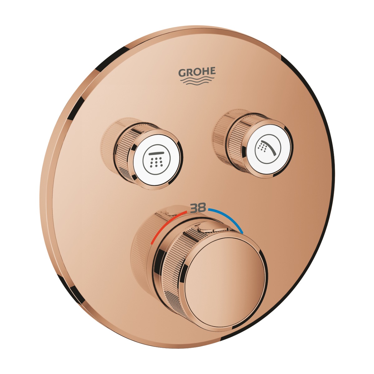 Grohe Grohtherm SmartControl thermostaat met omstel 2-weg rond warm sunset