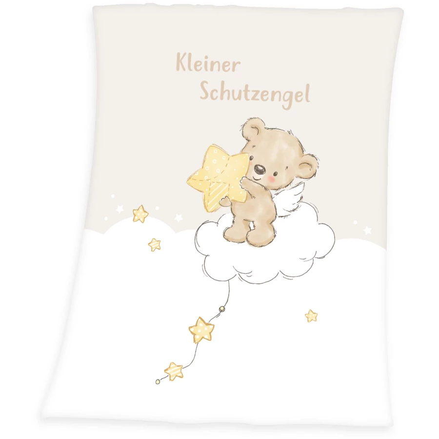 babybest® Microfaser-Flauschdecke Kleiner Schutzengel 75 x 100 cm