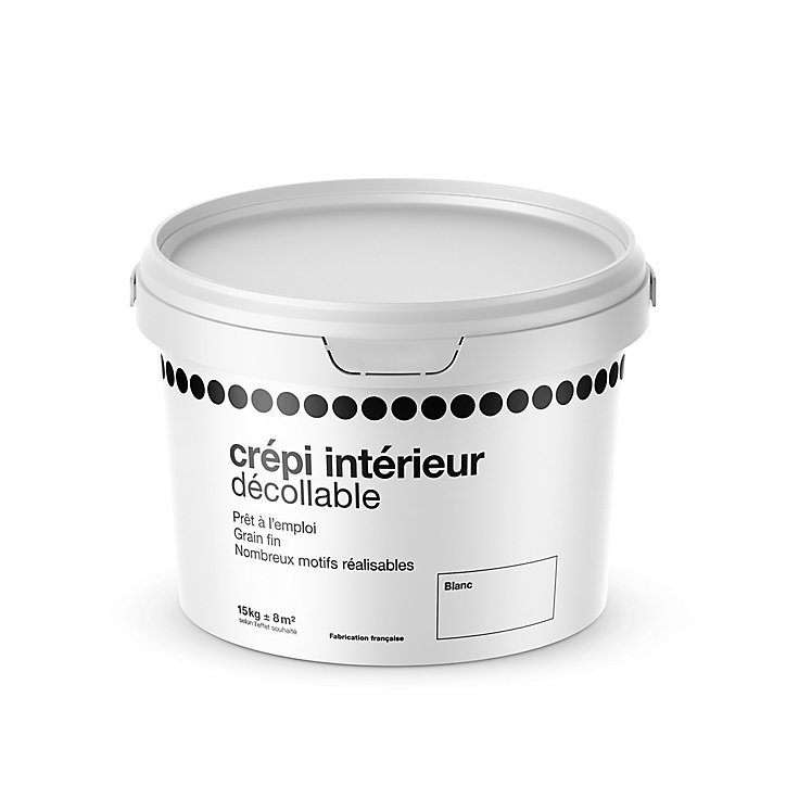 Crépi intérieur décollable blanc mat