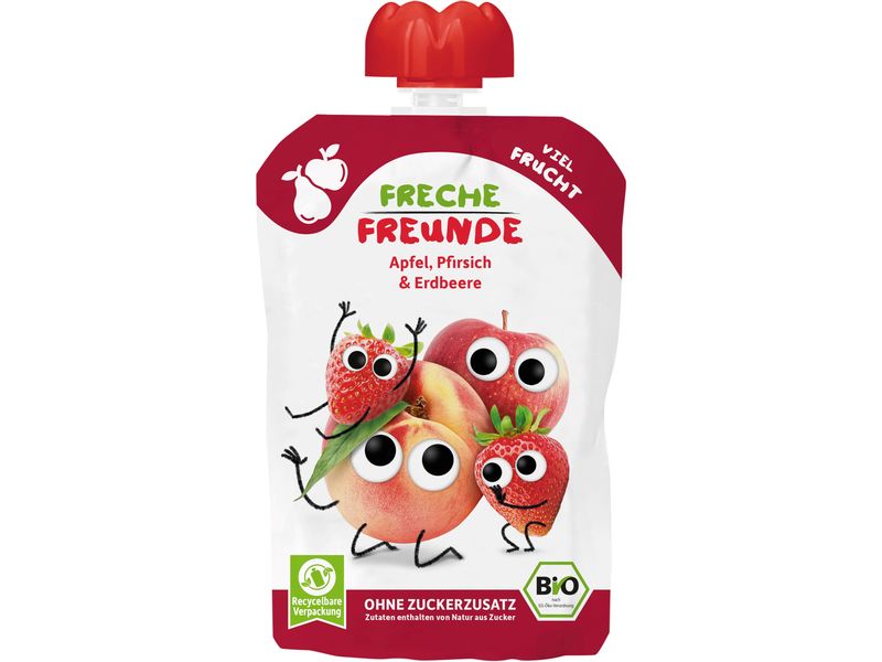 Freche Freunde Quetschie Probierpaket fruchtig, 8 x 100 g Leckere Mix-Pack für Kinder