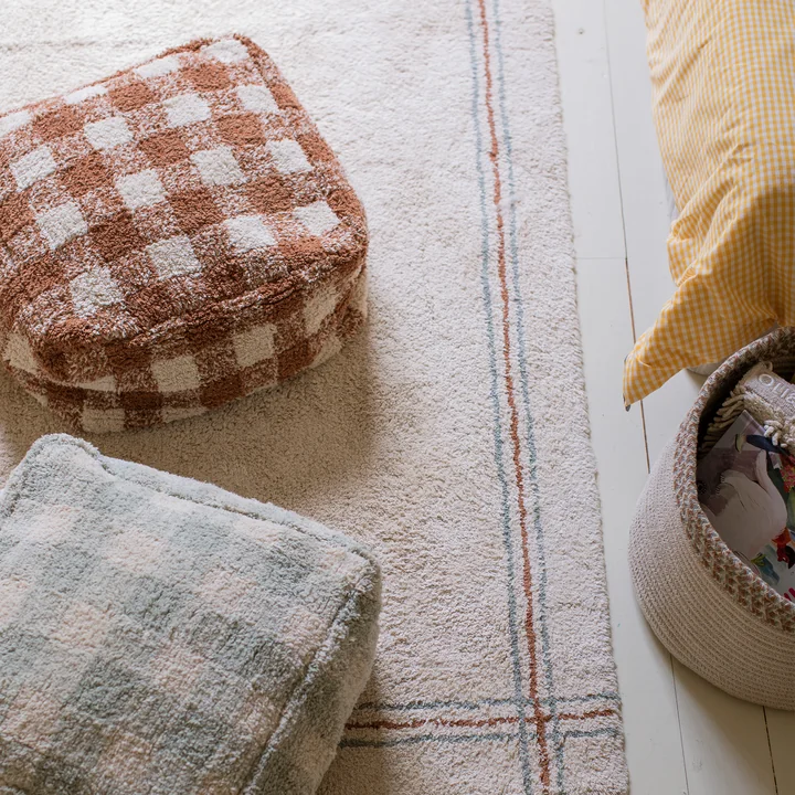 Lorena Canals - Vichy Pouf, 40 x 40 cm, honey