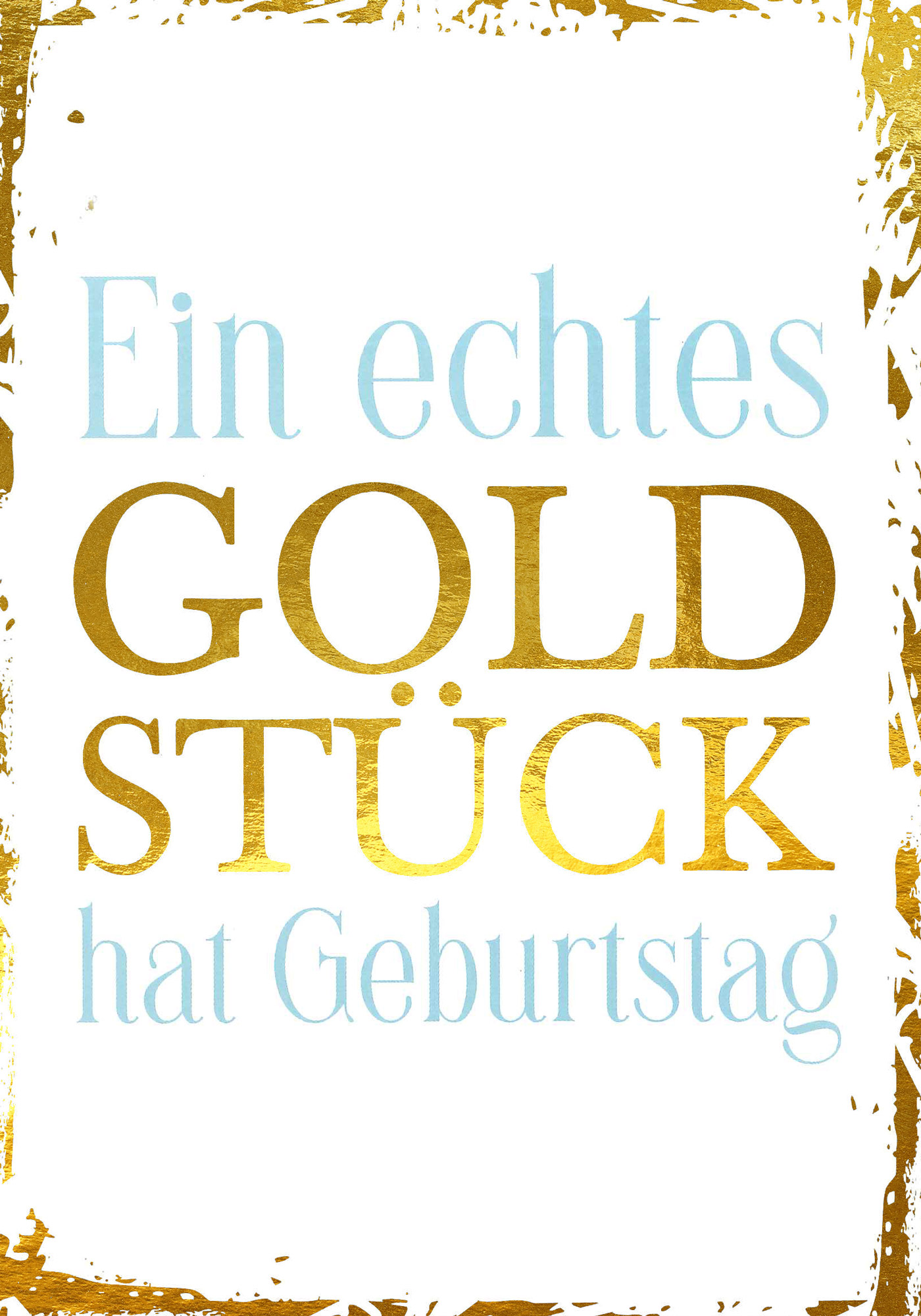 Postkarte 'Ein echtes Goldstück' günstig bestellen