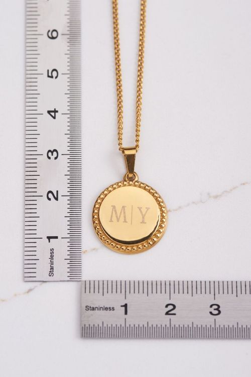 Atelier lange ketting met ronde bedel