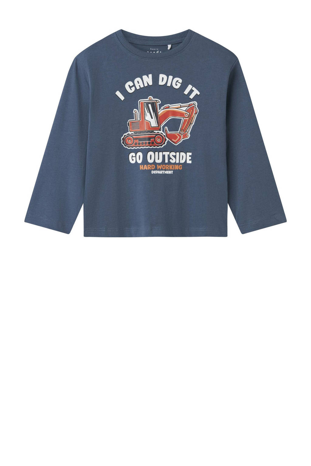 NAME IT longsleeve NMMVICTOR met printopdruk blauw