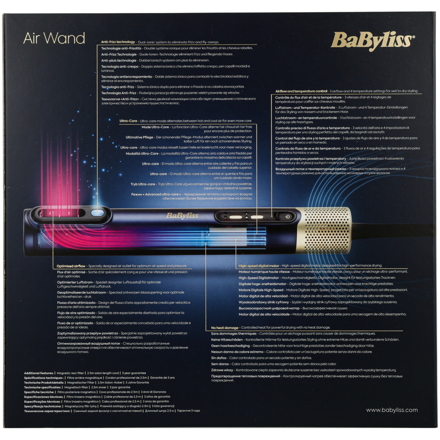 Babyliss Warmluftbürste AS6550CHE