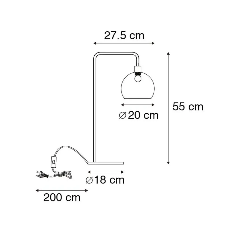 Qazqa tafellampen maly goudkleurig e27
