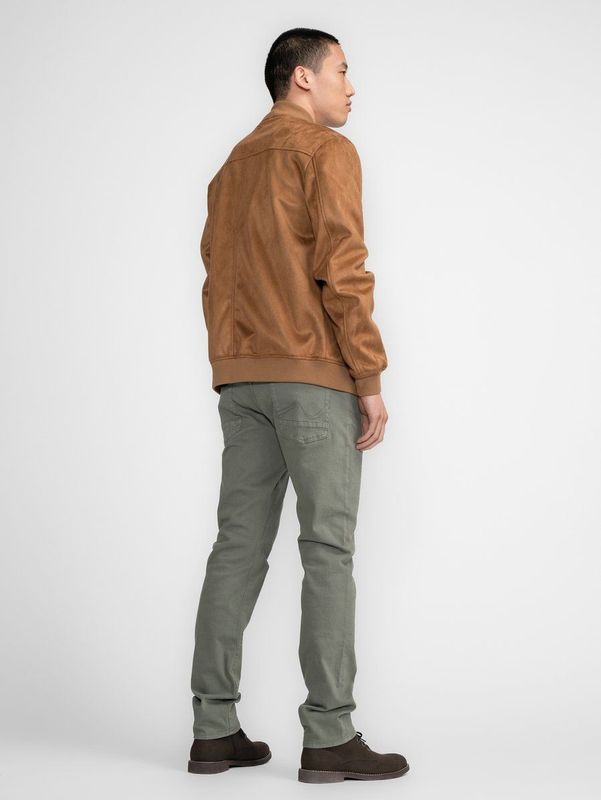 Bomber Jas - Suede - Petrol - Ritssluiting - Steekzakken