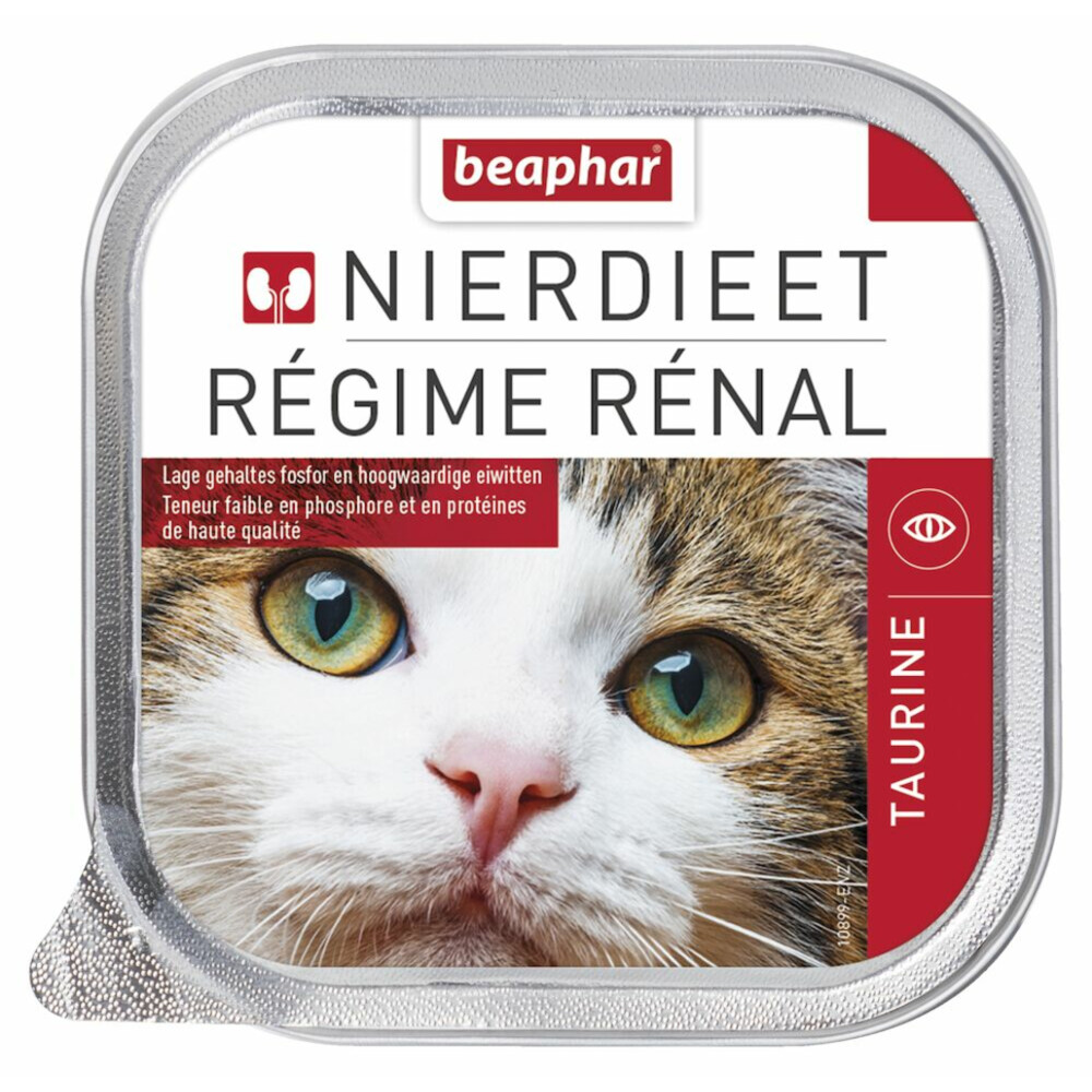 16x Beaphar Nierdieet Kattenvoer Nat Naturel100 gr