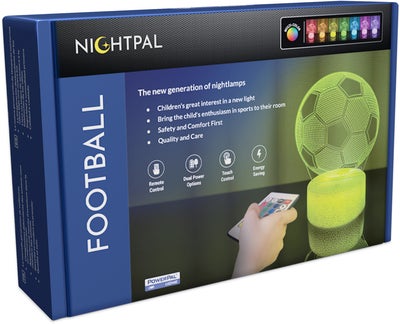 Powerpal 3D-Nattlampe, Fotball