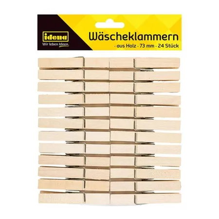 Idena Wäscheklammern 73mm, 24 Stück
