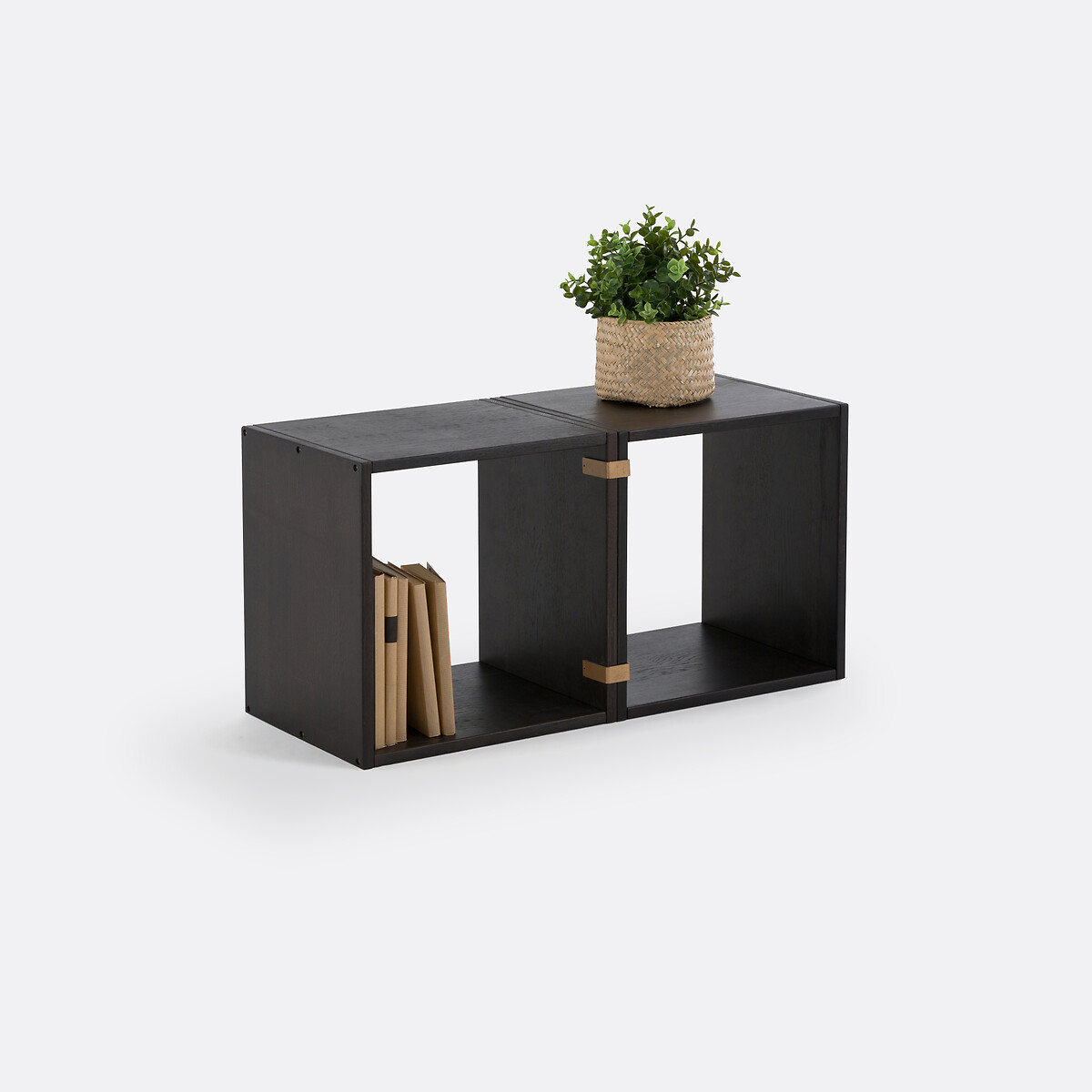 LA REDOUTE INTERIEURS<br>Cubo de arrumação, conjunto de 2, carvalho maciço, Edgar