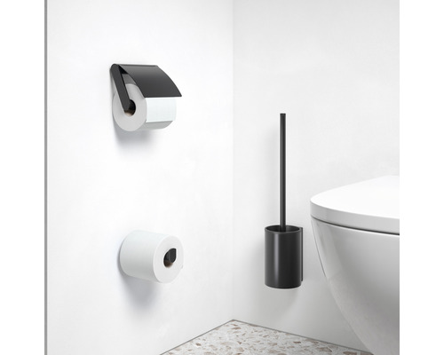 KEUCO Plan Black Selection toiletborstelset, matzwart, 14972370200