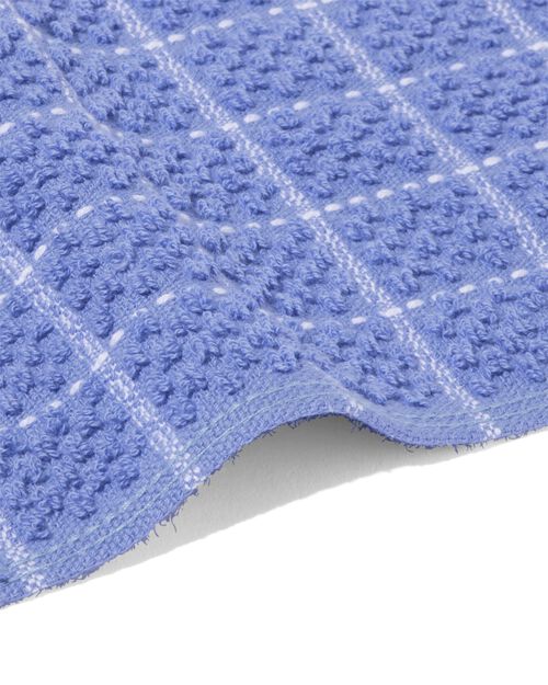 2 lavettes 30x30 coton bleu