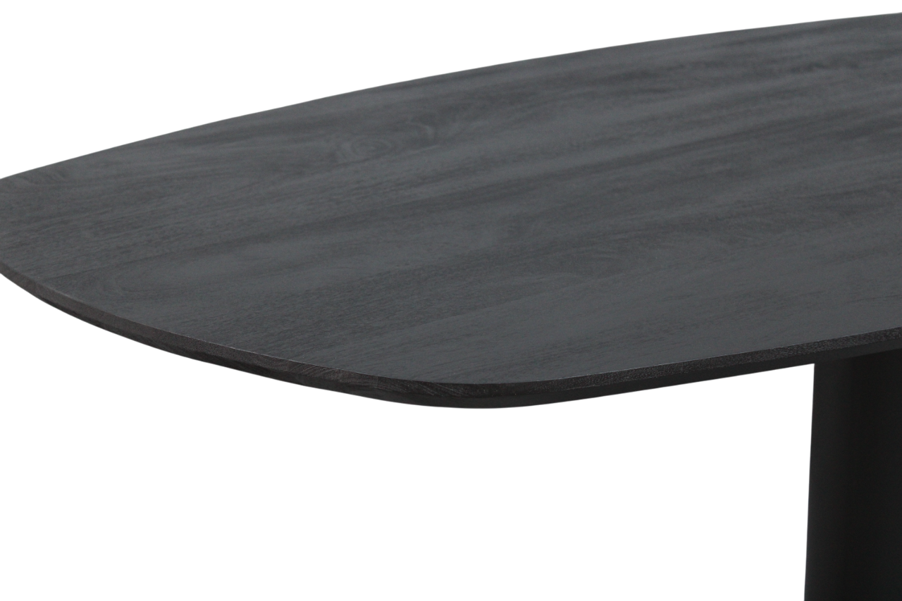 Eettafel Berlijn deens ovaal zwart 240cm