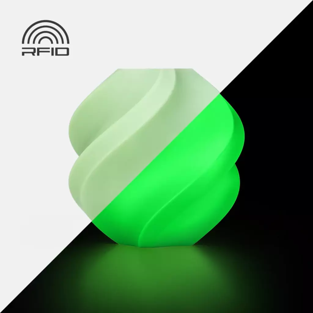 Bambu Lab  PLA Glow Green, Spule (1.000 g)    Im Dunkeln leuchtendes PLA in Grün