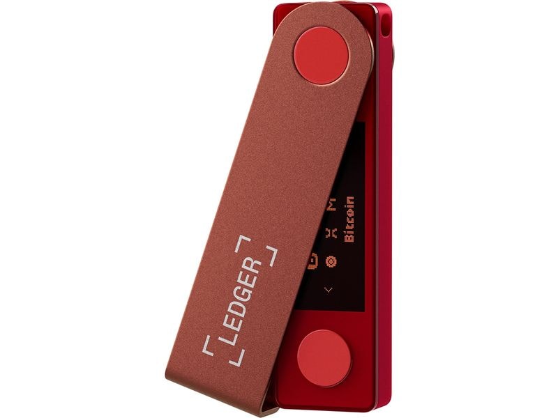 Ledger Nano X Ruby Red Crypto-Hardware-Wallet mit Bluetooth zum Kaufen, Verwalten und Vermehren digitaler Vermögenswerte