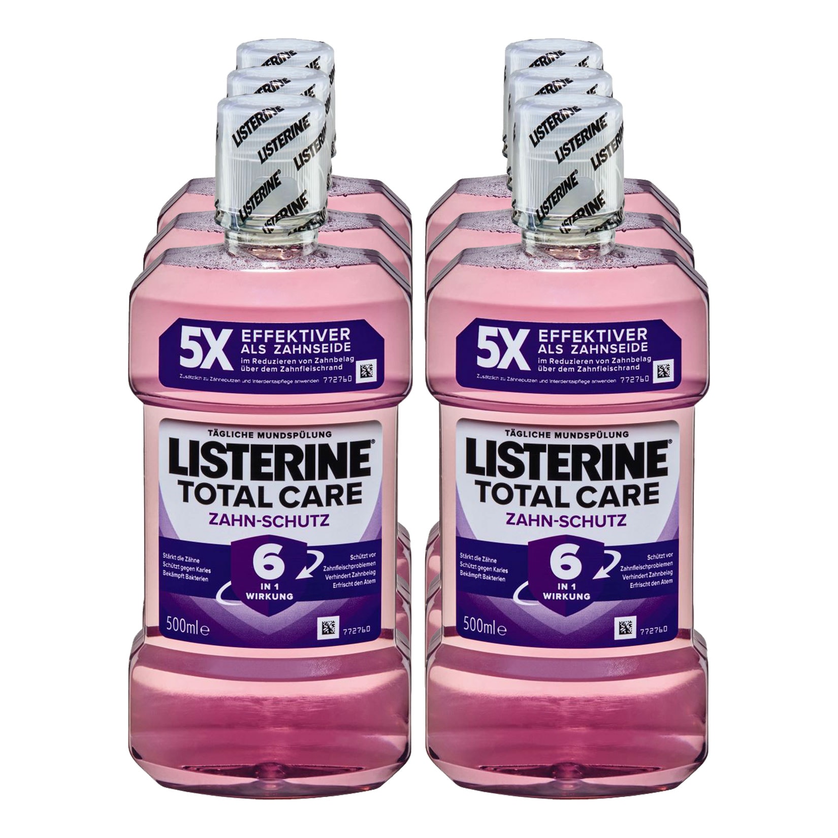 Listerine Mundspülung Total Care Zahnschutz 500 ml, 6er Pack