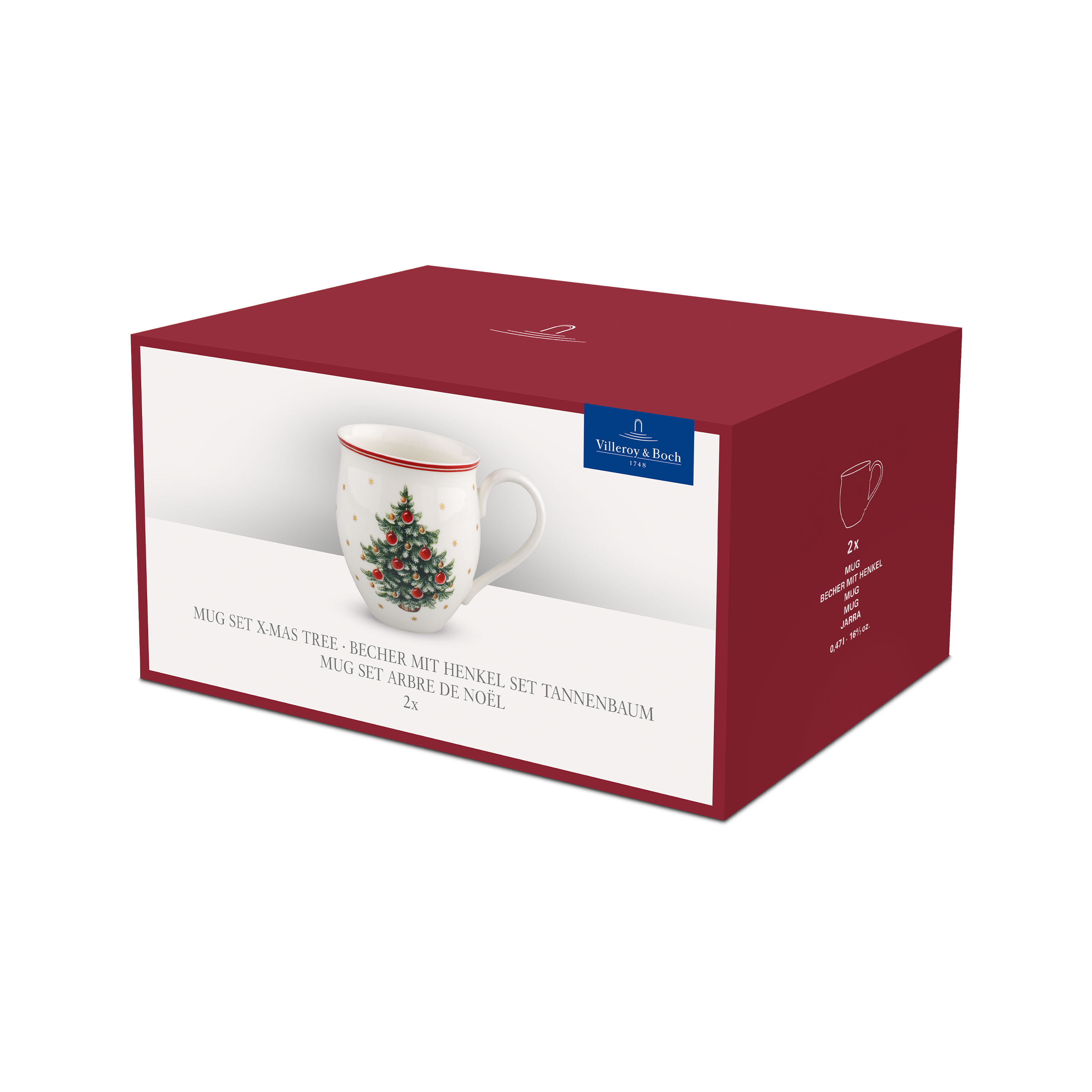 Toy's Delight Mug Red, 13.2 oz, Premium Porcelain