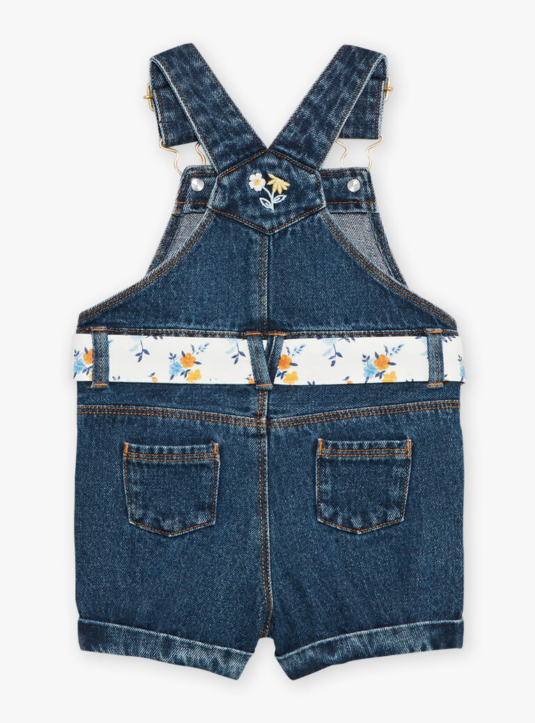 Salopette courte bleue en jean