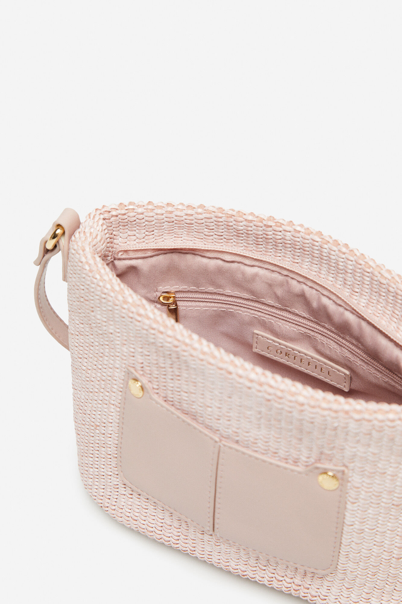 Bolsa transversal estilo ráfia - Lilás