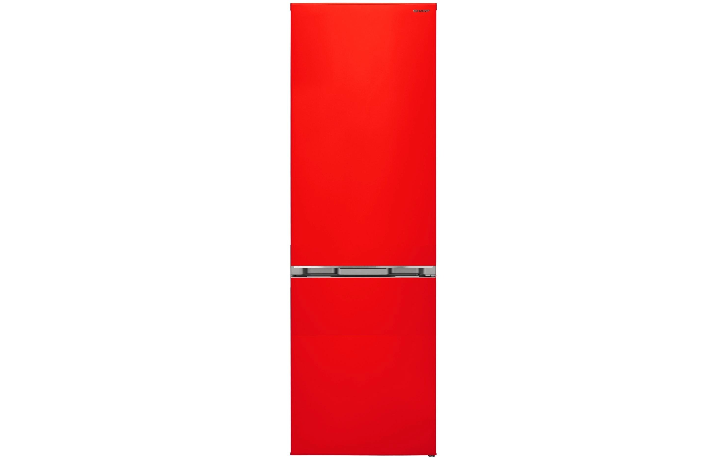 Kühl-Gefrierkombination SJ-FBB05DTXRD Rot, Rechts<br>Kombigerät mit Kühlschrank und Gefrierschrank