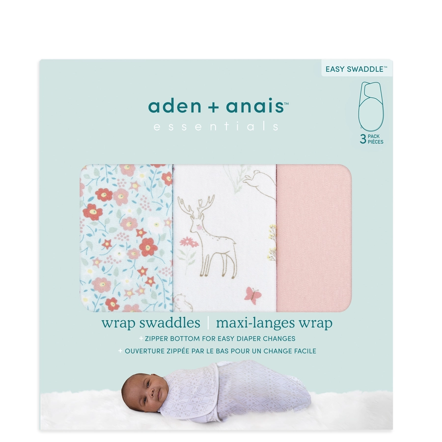 aden + anais™ essentials easy swaddle™ Wickel-Pucktuch 3er-Pack fairy tale flowers 4-6 Monate