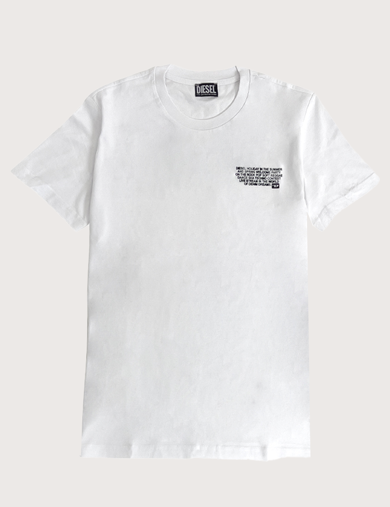 DIESEL T-SHIRT HOMME LOGO CŒUR DIEGOR BLANC