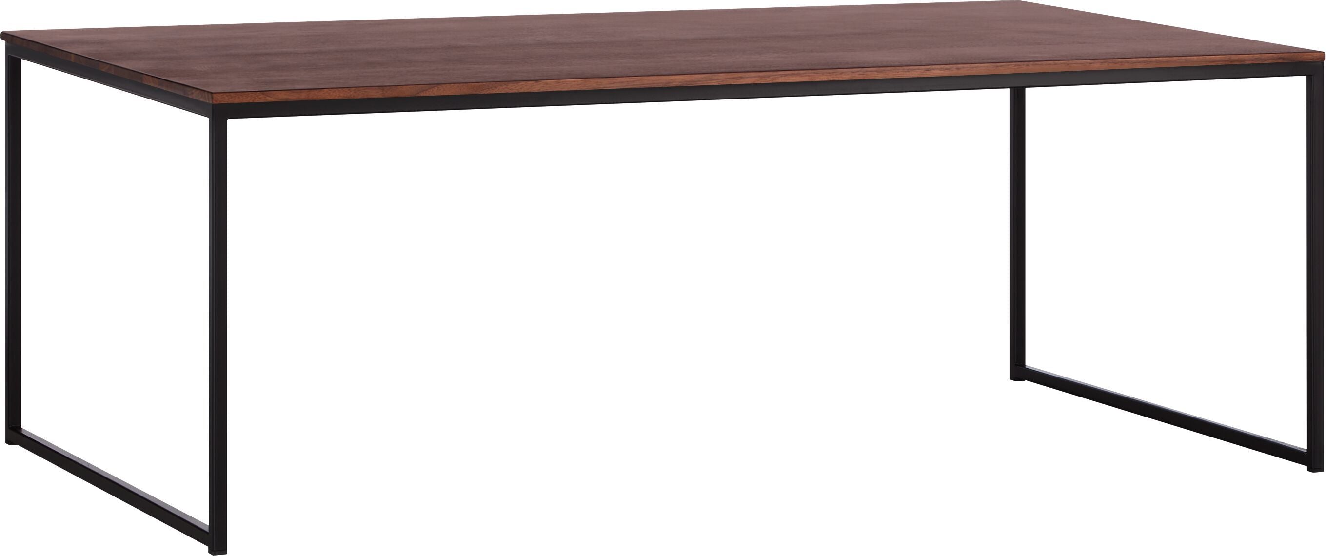 AVEA Salontisch - Nussbaum massiv / schwarz / B: 120.0 cm x T: 70.0 cm x H: 44.0 cm