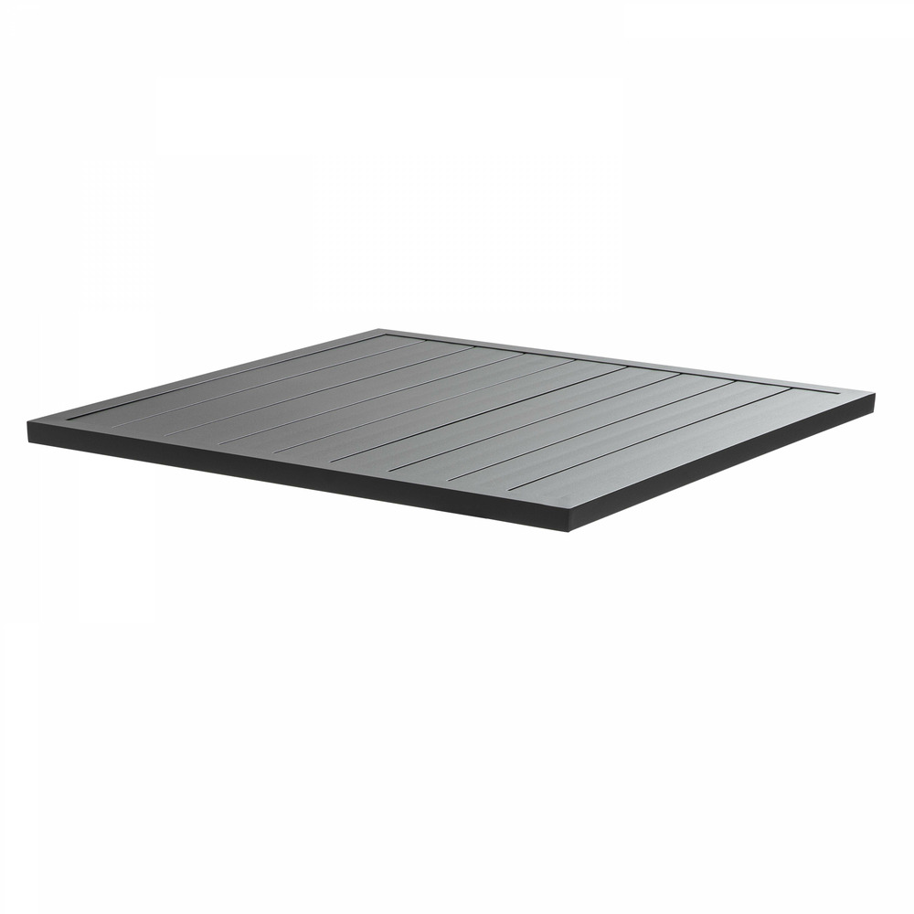 Plateau de table carré en inox gris 70x70cm