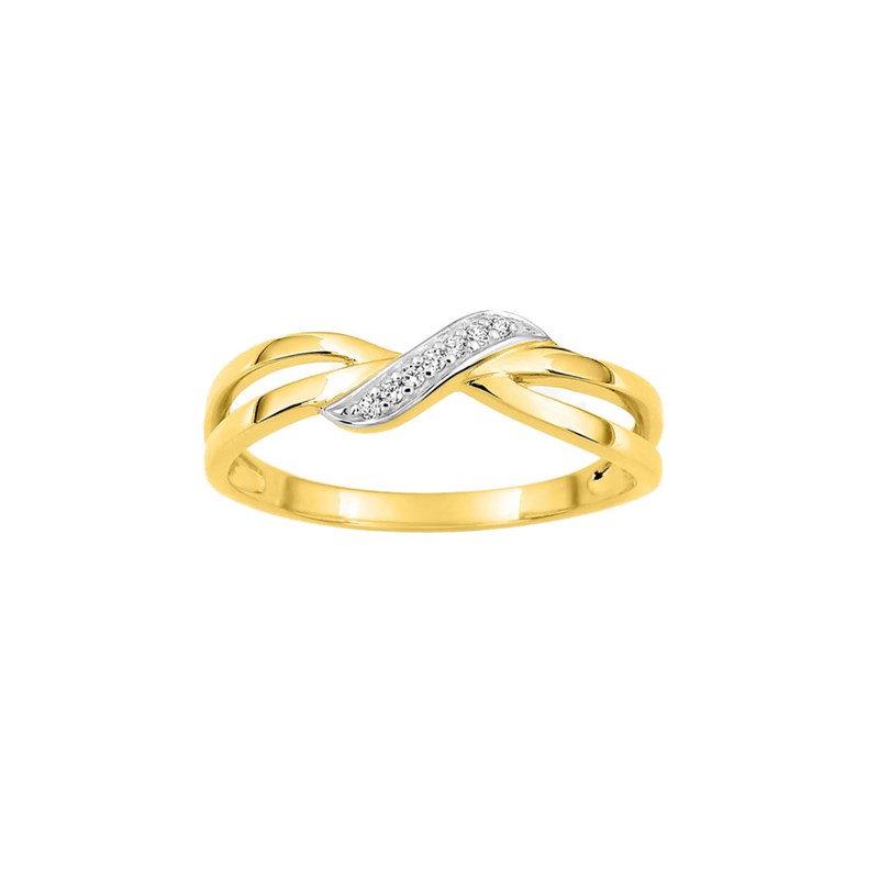 Bague Femme - Oxyde de zirconium - Or 9 Carats