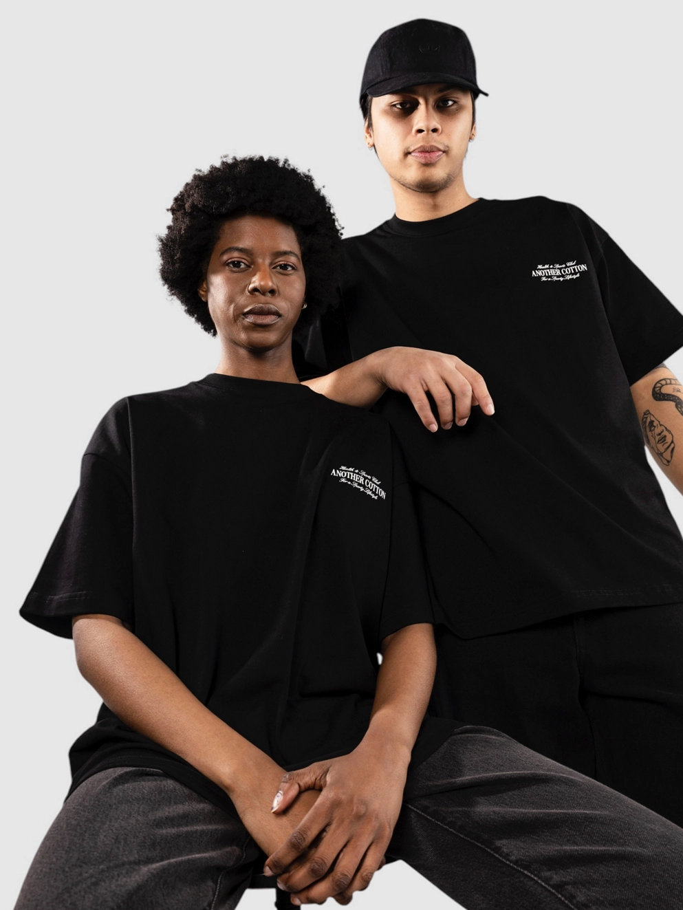 Another Cotton Lab Health And Sports Club Oversized T-Shirt black