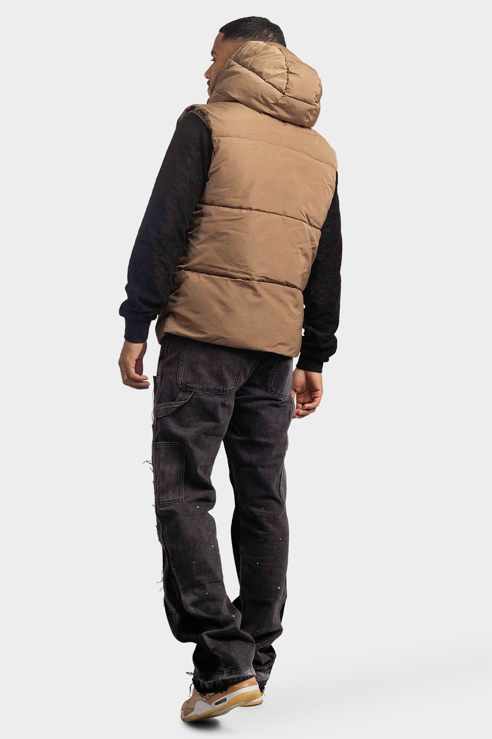 Off The Pitch Padded Bodywarmer Heren Beige/Bruin