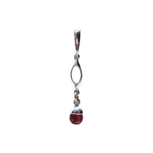Pendentif ambre argent