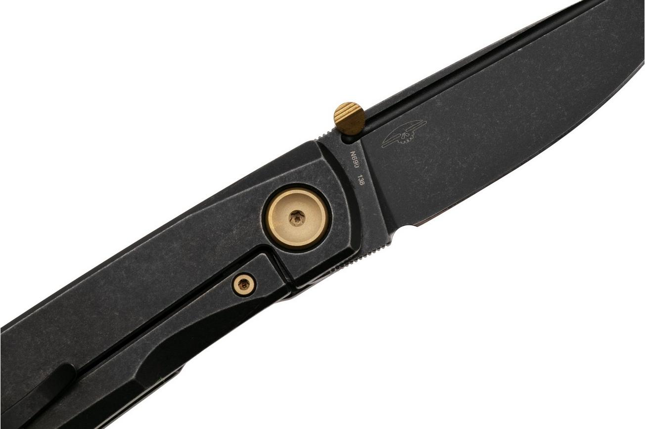 Real Steel Luna Boost 7072, Blackwashed N690, Black Titanium, zakmes, Poltergeist design