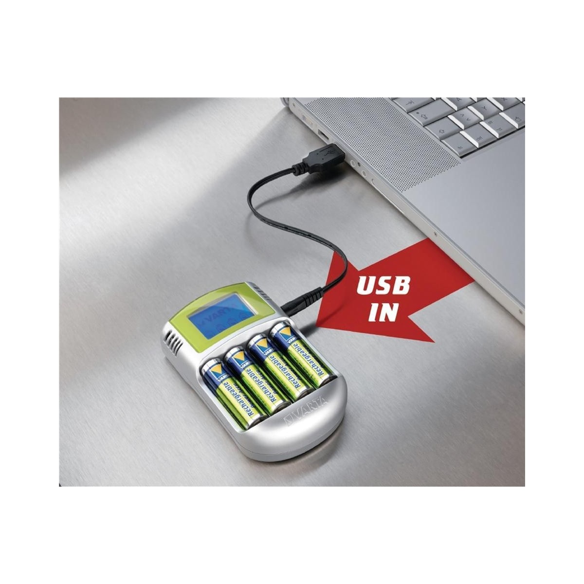 Varta NiMH batterilader AA / AAA | 1.2 V DC | 4x AA/HR6 2600 mAh | Trickle lader | Euro / Type-C (CEE 7/16) | Energitype for batteri: AA
