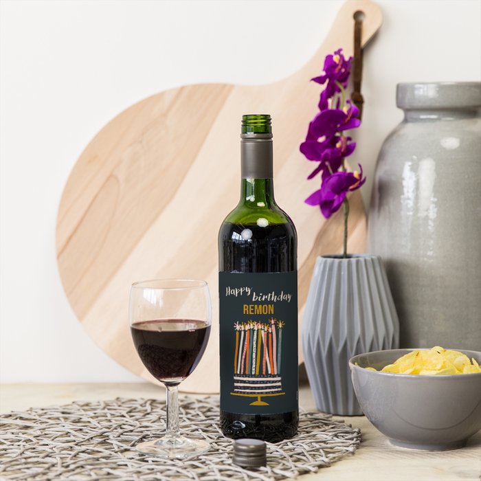 Duc de la Foret | Merlot | Happy Birthday met eigen naam | 750 ml