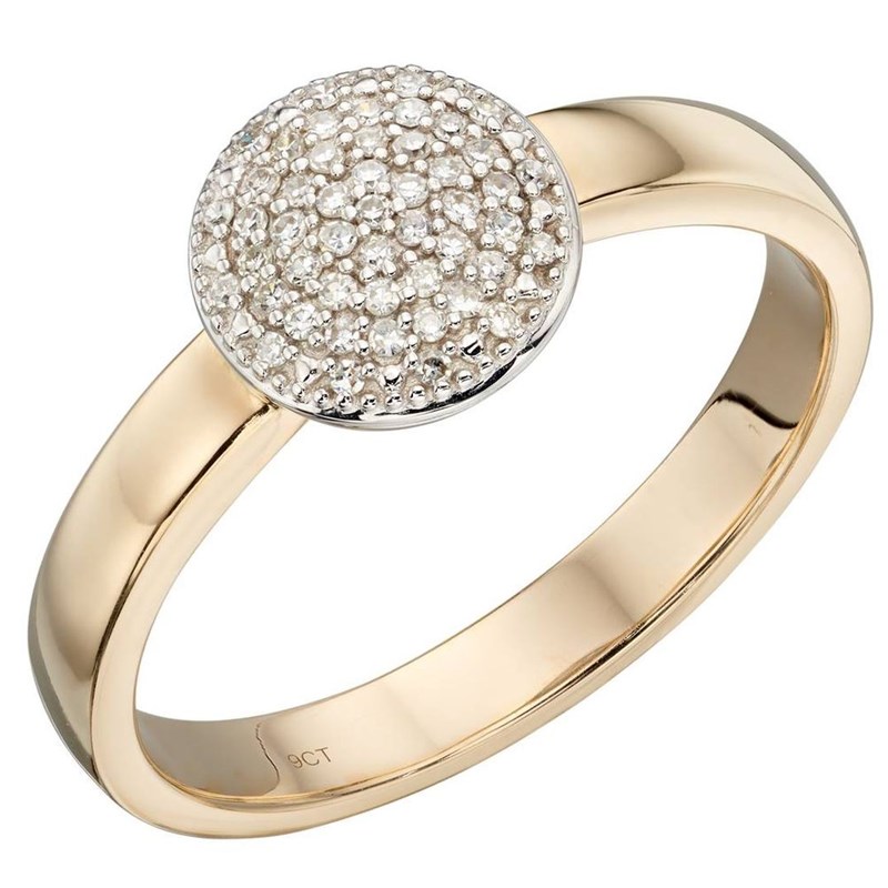 Bague en diamant en or 375/1000