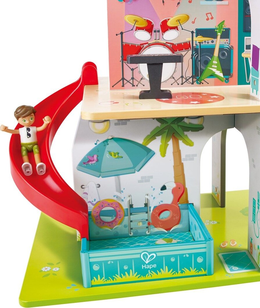 Hape - Dukkehus Med Lyde - 31 Dele
