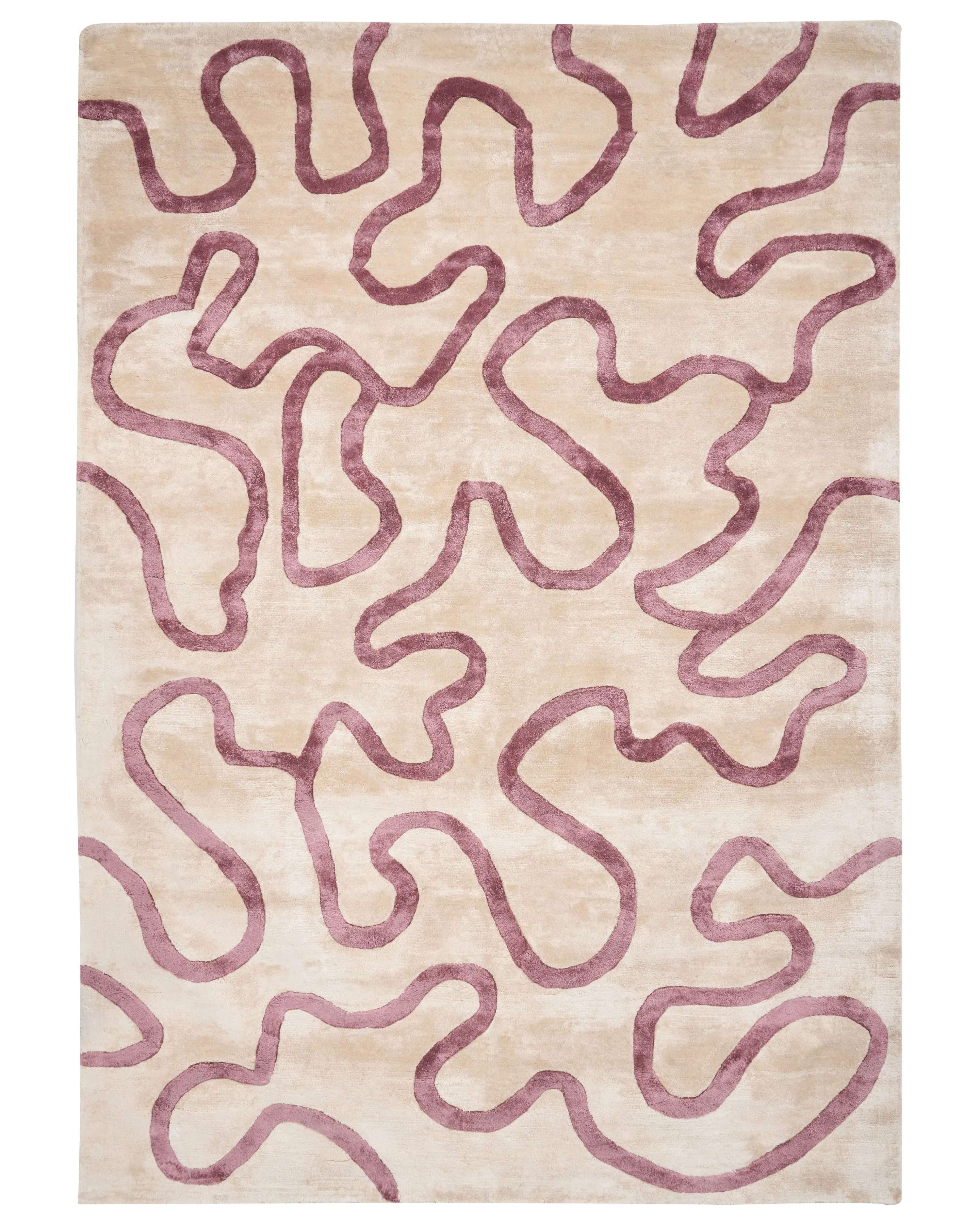 Vloerkleed KAPPAR Beige 160 x 230 cm Viscose