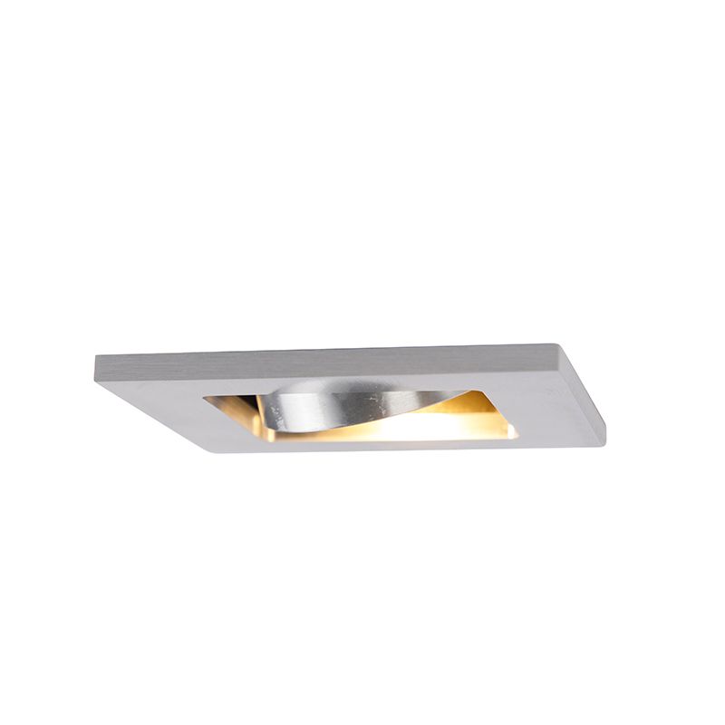 Moderne inbouwspot aluminium draai- en kantelbaar GU10 50mm - Qure