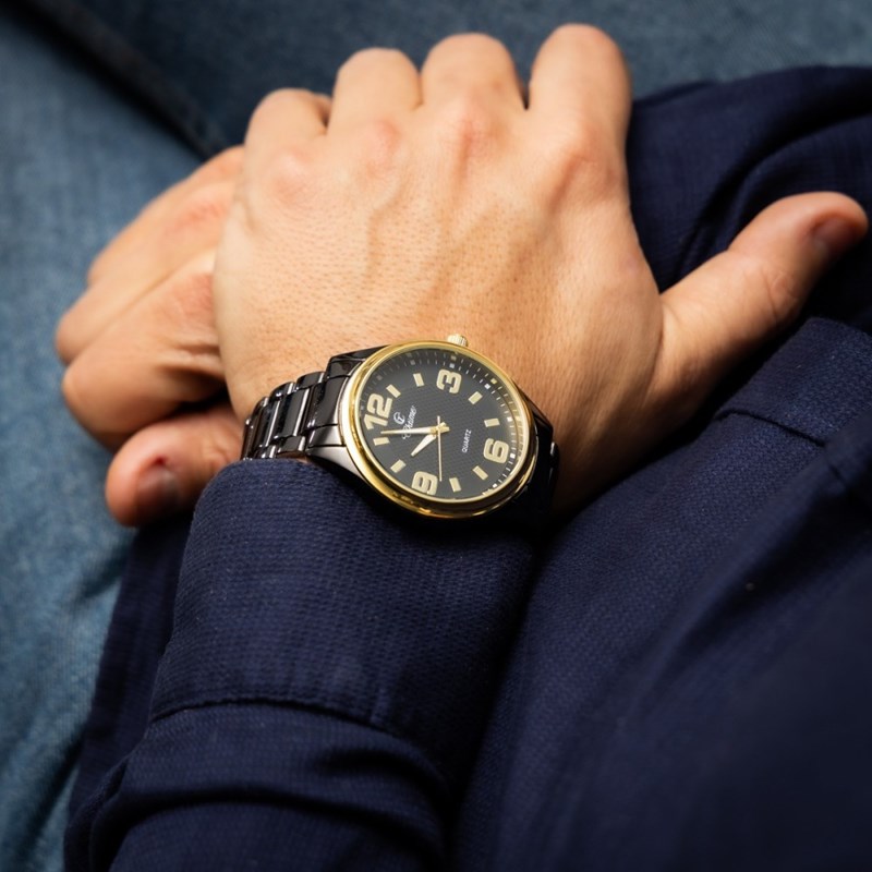 Montre Homme CHTIME bracelet Acier Noir