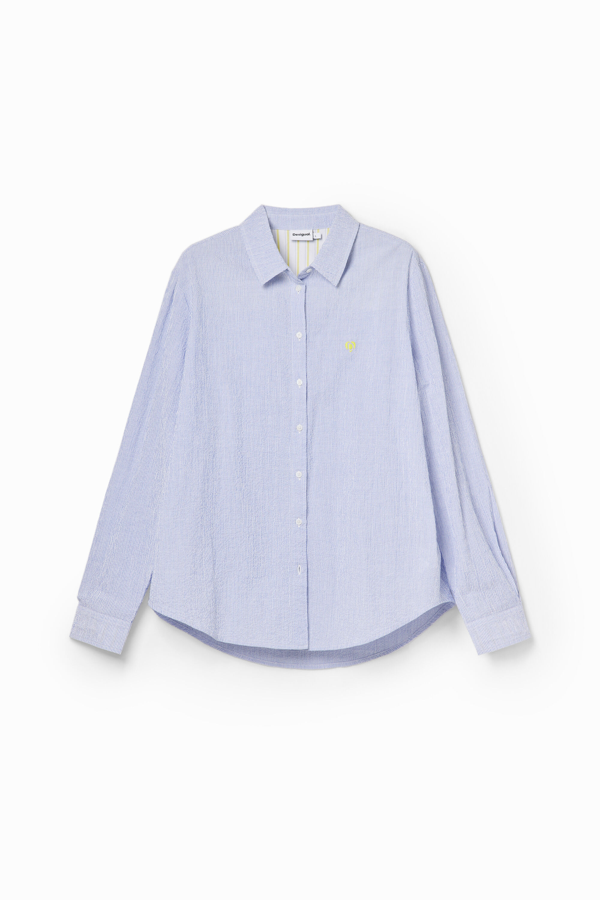 camisa listrada texturizada