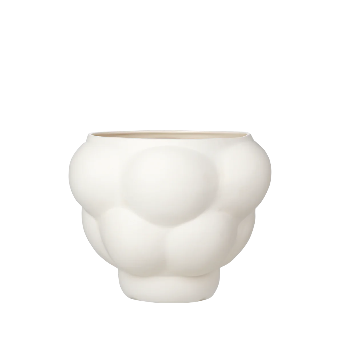 Louise Roe  Balloon bowl #05, raw white - H: 24,5 cm.